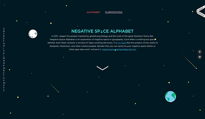 Negative Space Alphabet