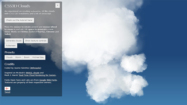 CSSで作られた雲