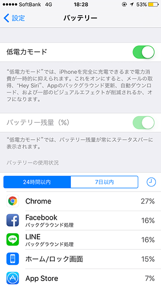 低電力モード