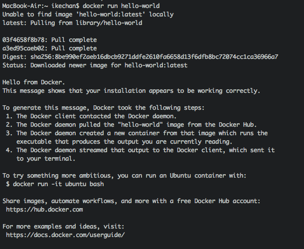 docker run hello-world