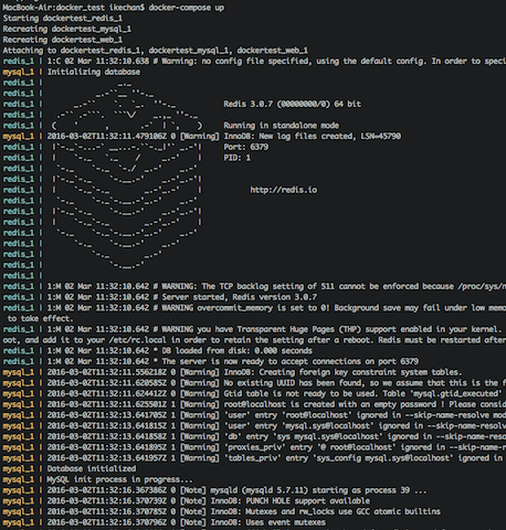 docker-compose up