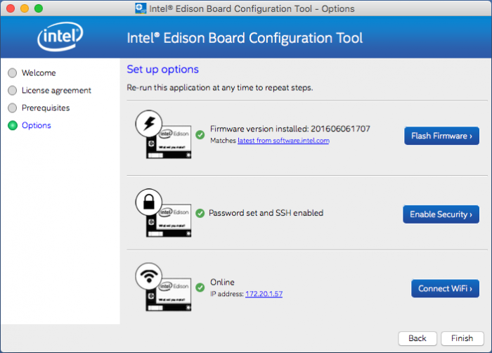 Intel® Edison Board Configuration Tool