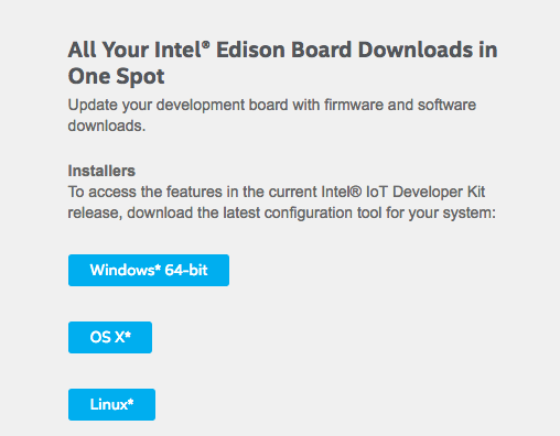 Intel® Edison Module Downloads