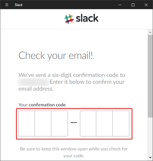 slackに認証コードを入力