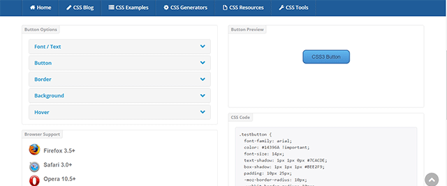 CSS3 Button Generator - CSS Portal