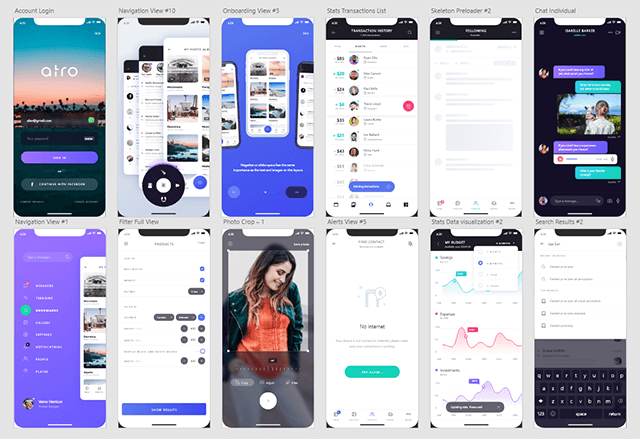 Adobe XD UIKit / Atro Mobile UI Kit (Freebie)