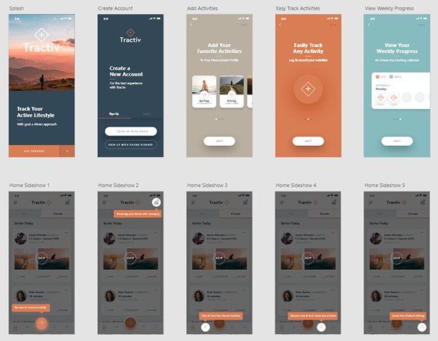 Tractiv UI Kit for Adobe XD