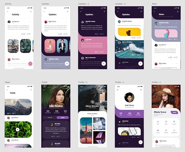 Social Meet Up UI Kit FREE for Adobe XD