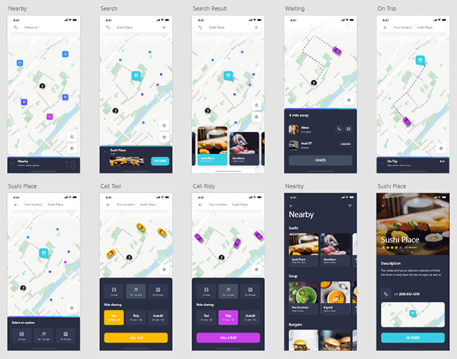 Navigo Transportation UI Kit FREE for Adobe XD