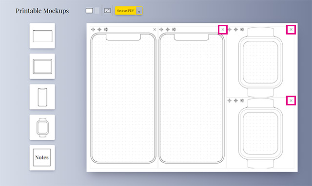 手描きでモックアップPrintable Mockups