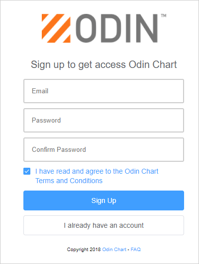 ODIN Chartにユーザー登録